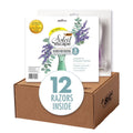 12 Pack Women's Disposable Razors with Natural Almond Oil R2867