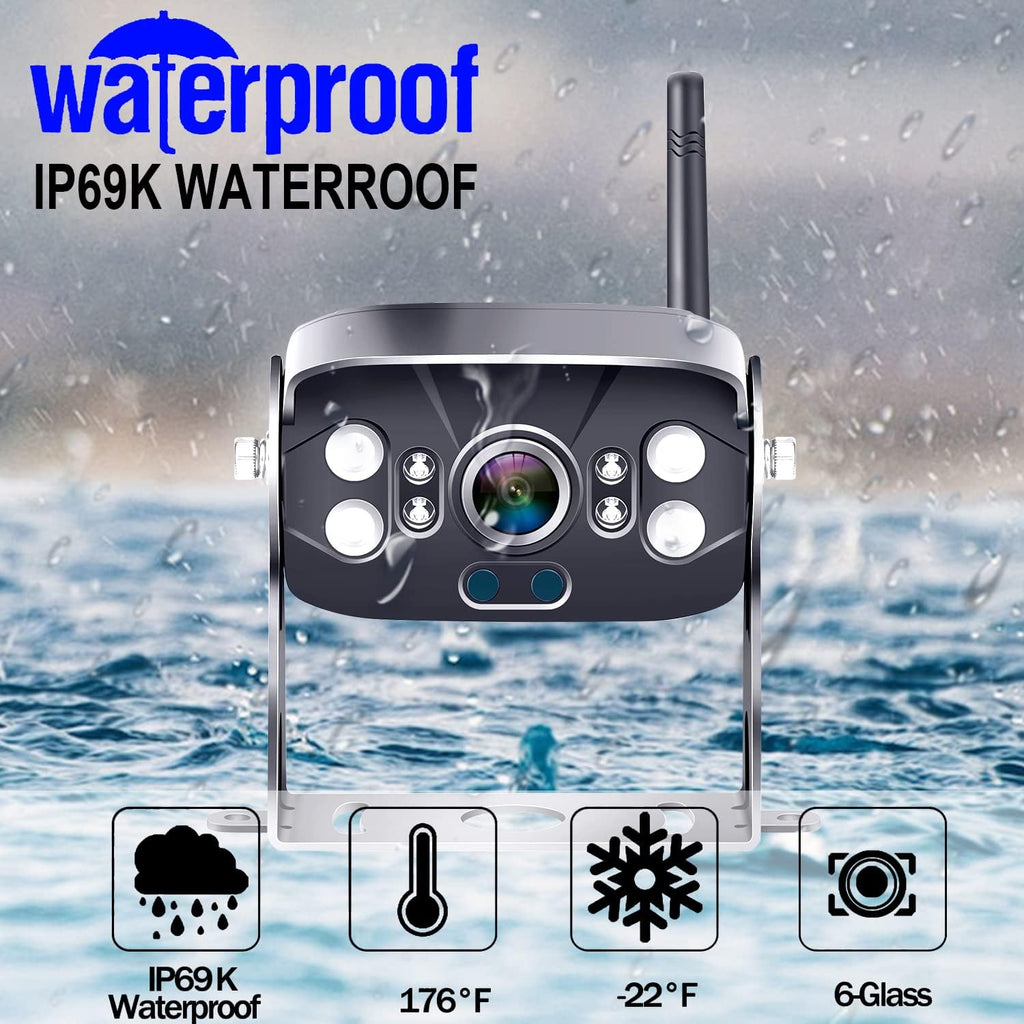 7 Inch Wireless HD 1080P Backup Camera with DVR Monitor X78306