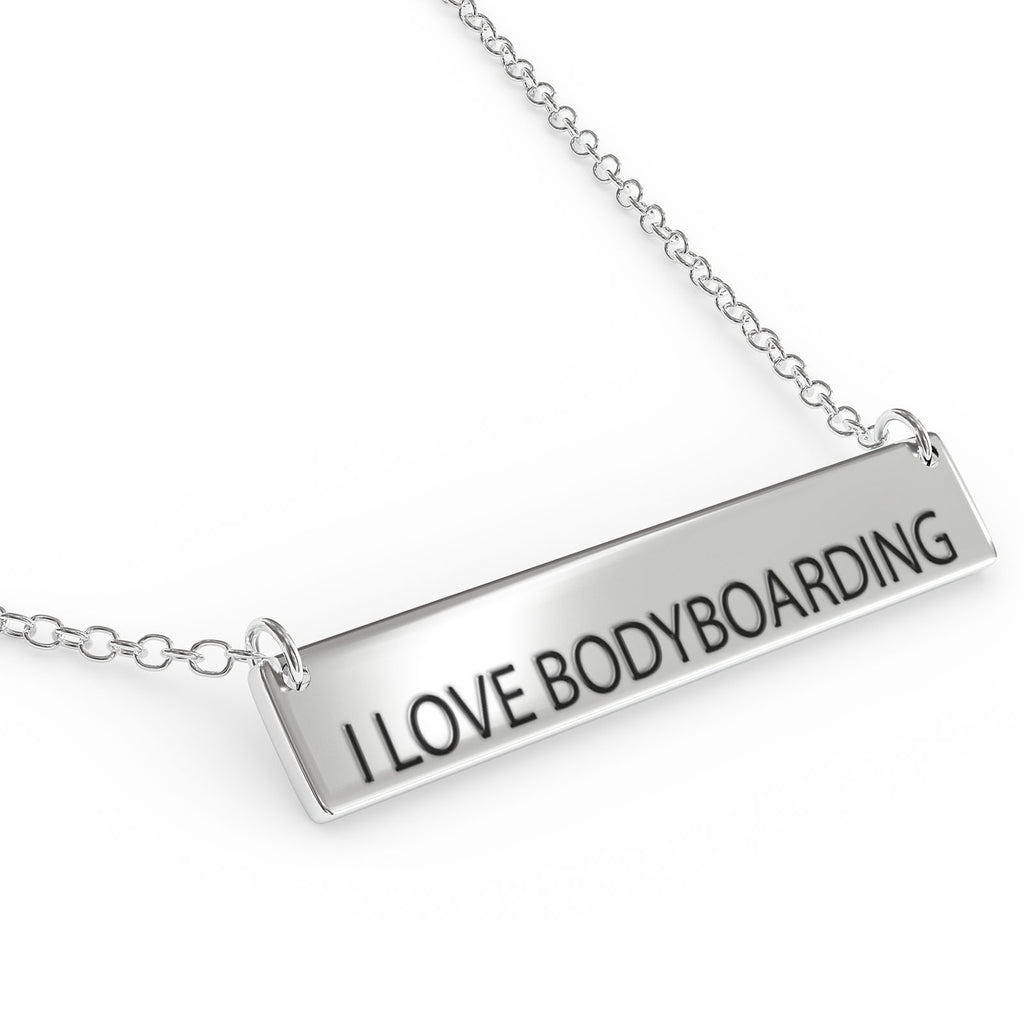 Sterling Silver Bar Pendant Necklace Z2256