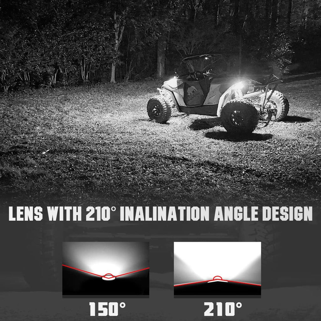 White LED Rock Lights 12PCS Underbody Lights M851