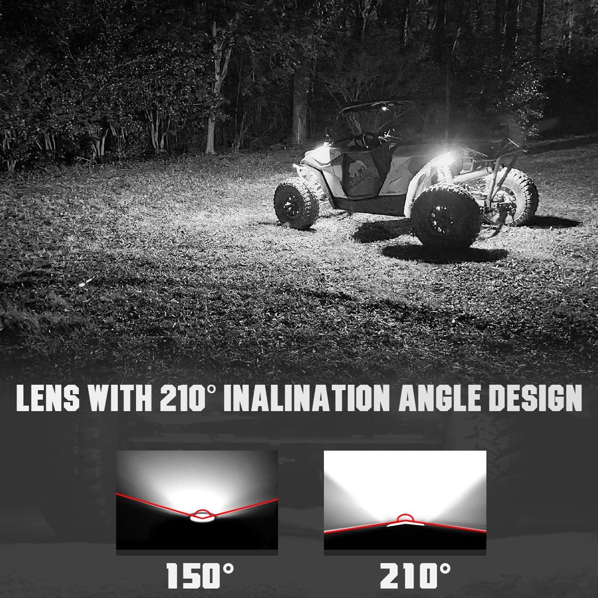 White LED Rock Lights 12PCS Underbody Lights M851