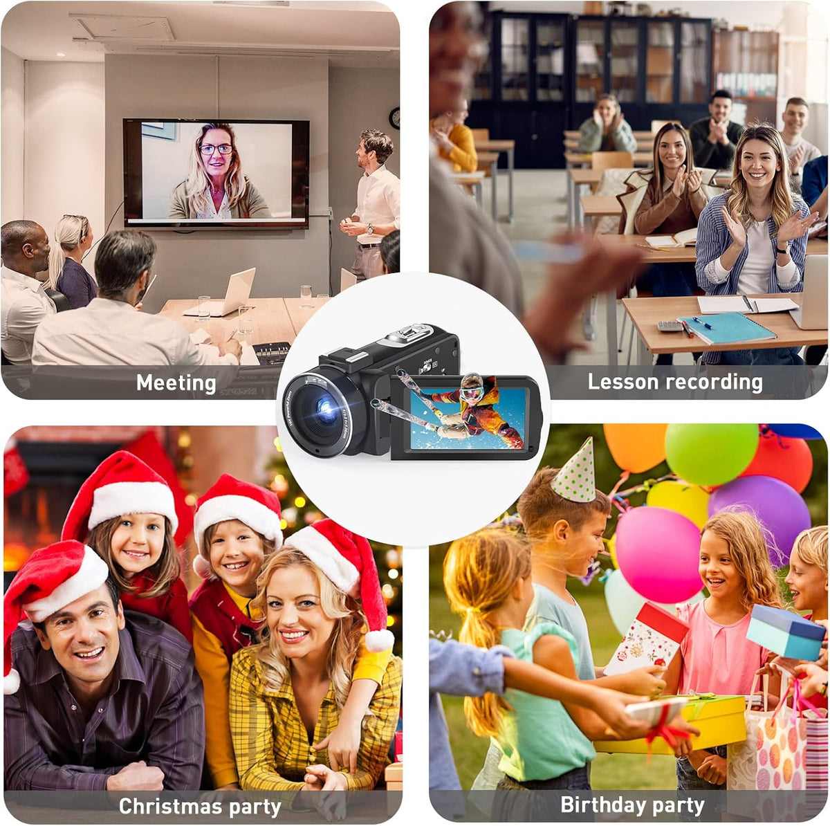2.7K 30FPS 36MP 16X Vlogging Camera with Flip Screen and Two Batteries B749860