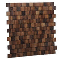 Melinjo Wood Mosaic Tile in Multi Brown G434