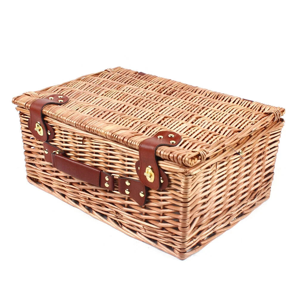 Picnic Basket Camping Essentials Outdoor Tableware Set for 4 Persons N493