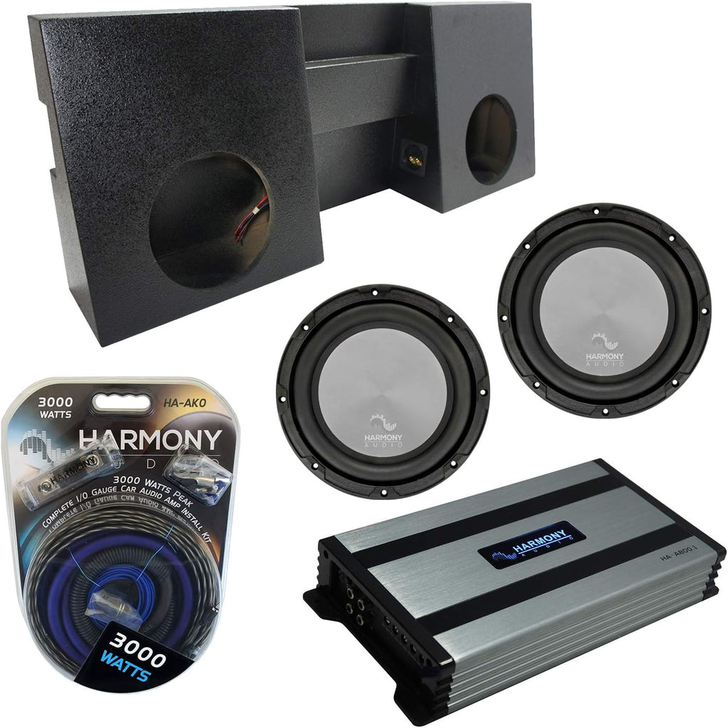 Dual 10 Rhino Coated Sub Box & HA-A800.1 S3343