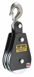 Double Sheave Blocks with Eye Hook for Wire Rope, 3/8 in Max. Cable Size Z25375