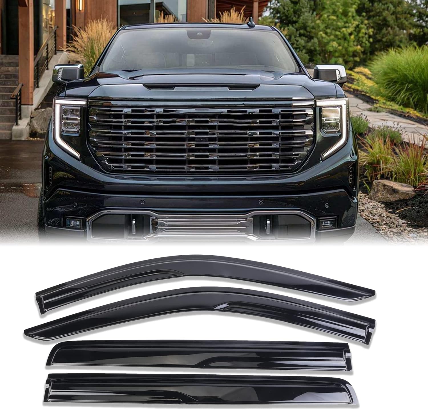Tape-On Window Visor Deflectors Pack of 2 D103069