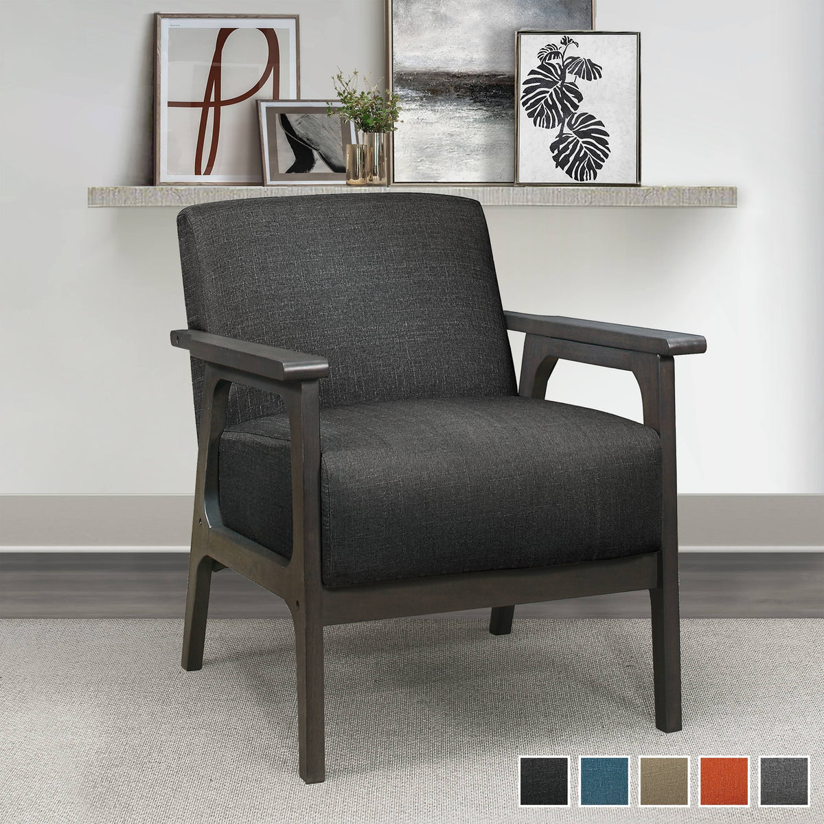 Dark Grey Accent Chair Y84839