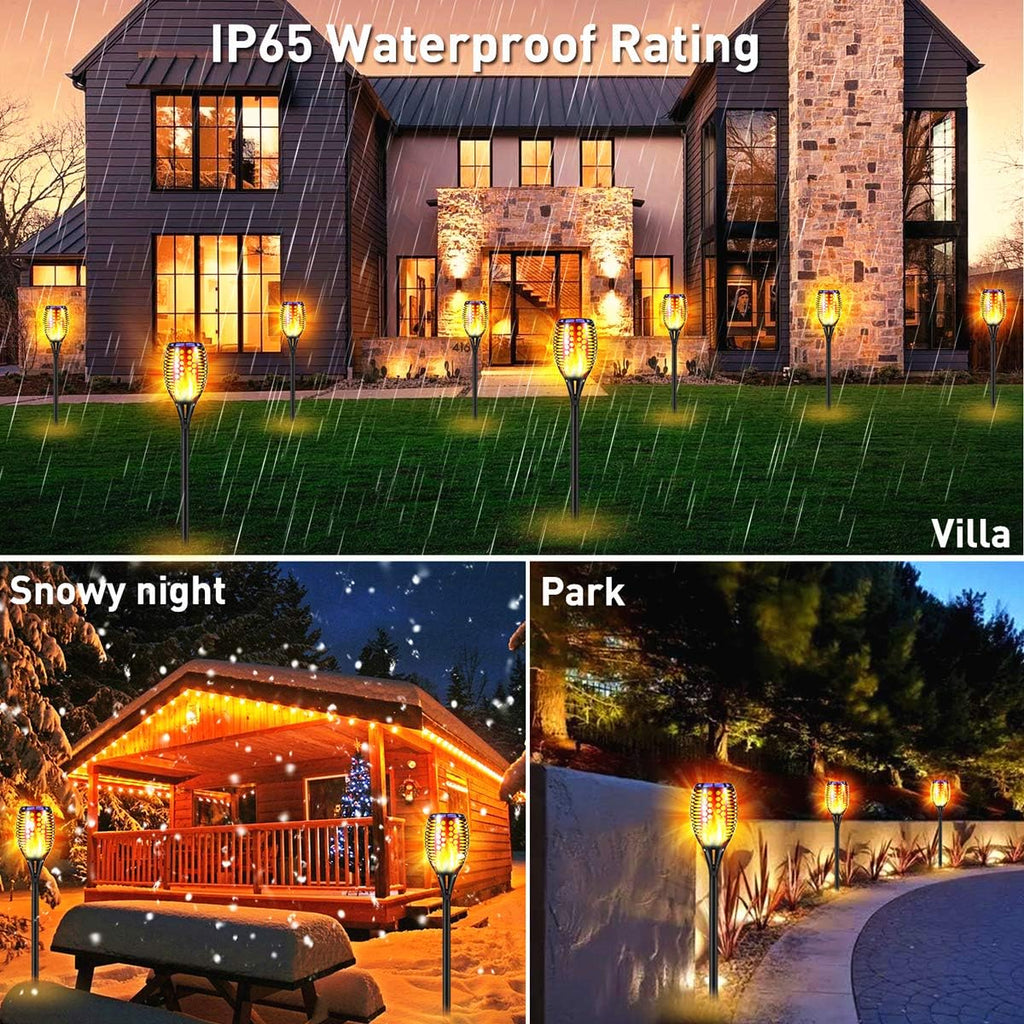 4 Pack Circle Solar Torch Lights D859860