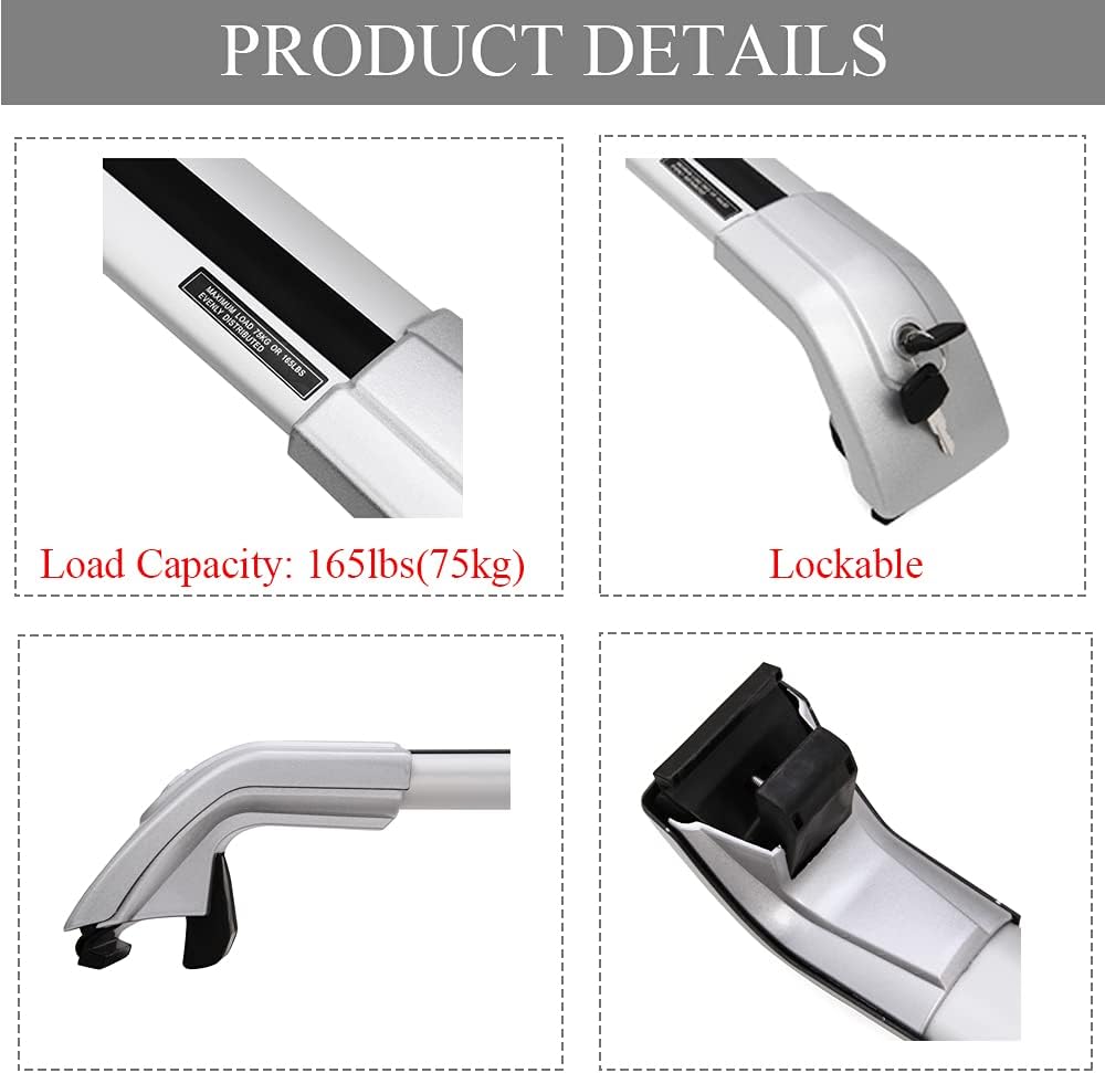 Cross Bars Roof Rack for Lincoln Corsair with Flush Side Rails K83655