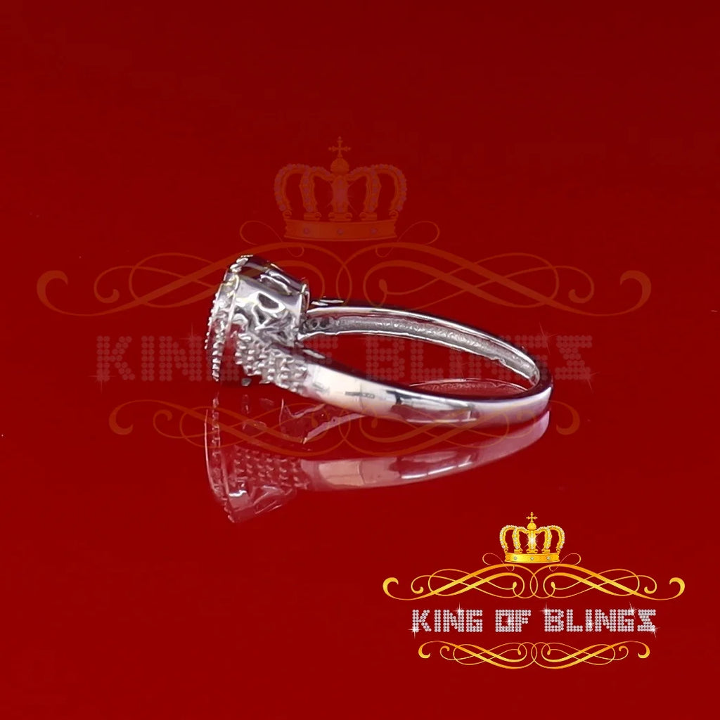 0.25 CT Real Diamond 925 Sterling Silver White Heart Ring Size 7 B9935