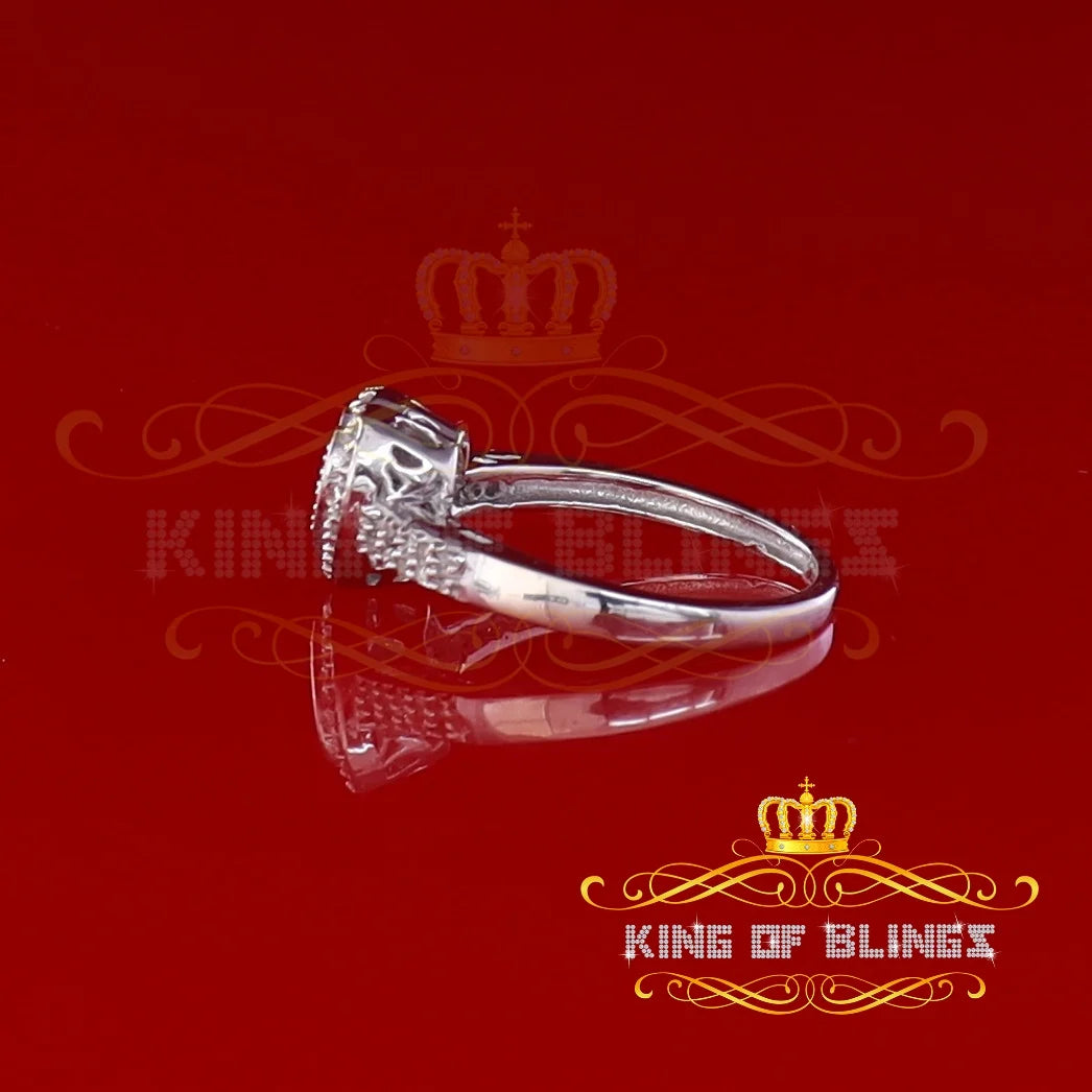 0.25 CT Real Diamond 925 Sterling Silver White Heart Ring Size 7 B9935