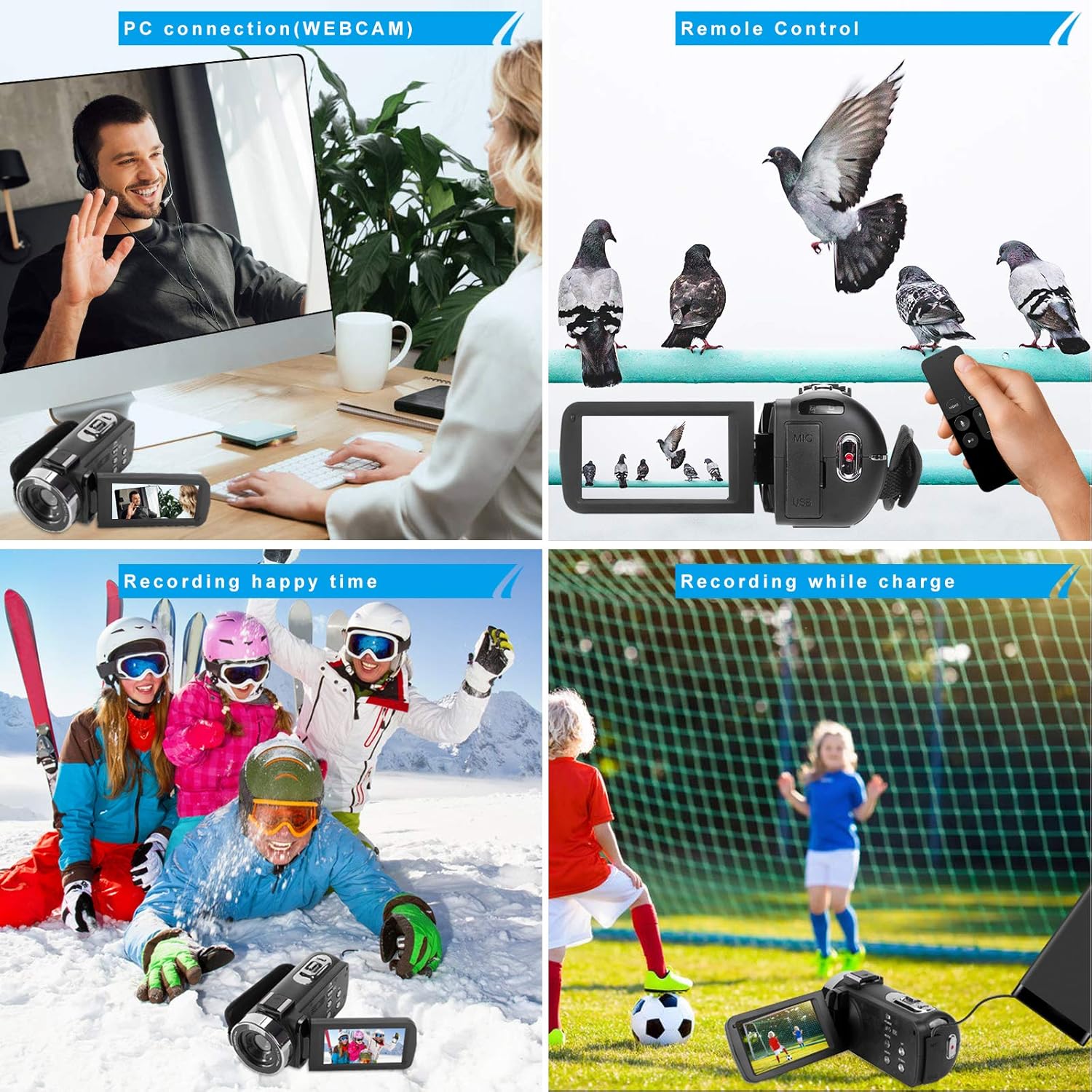 4K 60FPS Autofocus Digital Camera with WiFi, 32GB SD Card, 2 Batteries J349025