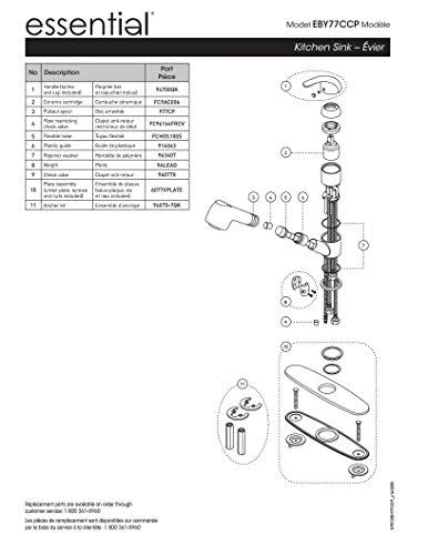 Polished Chrome Kitchen Sink Faucet with Pull-Out Spout N189783