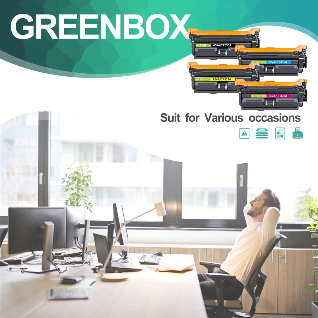 Remanufactured Toner Cartridges for Color Enterprise Printer (1Black 1Cyan 1Magenta 1Yellow) Q41501
