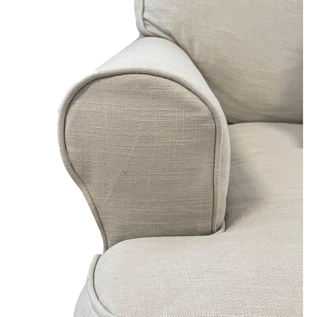 Light Gray Fabric Slipcovered Loveseat W38994