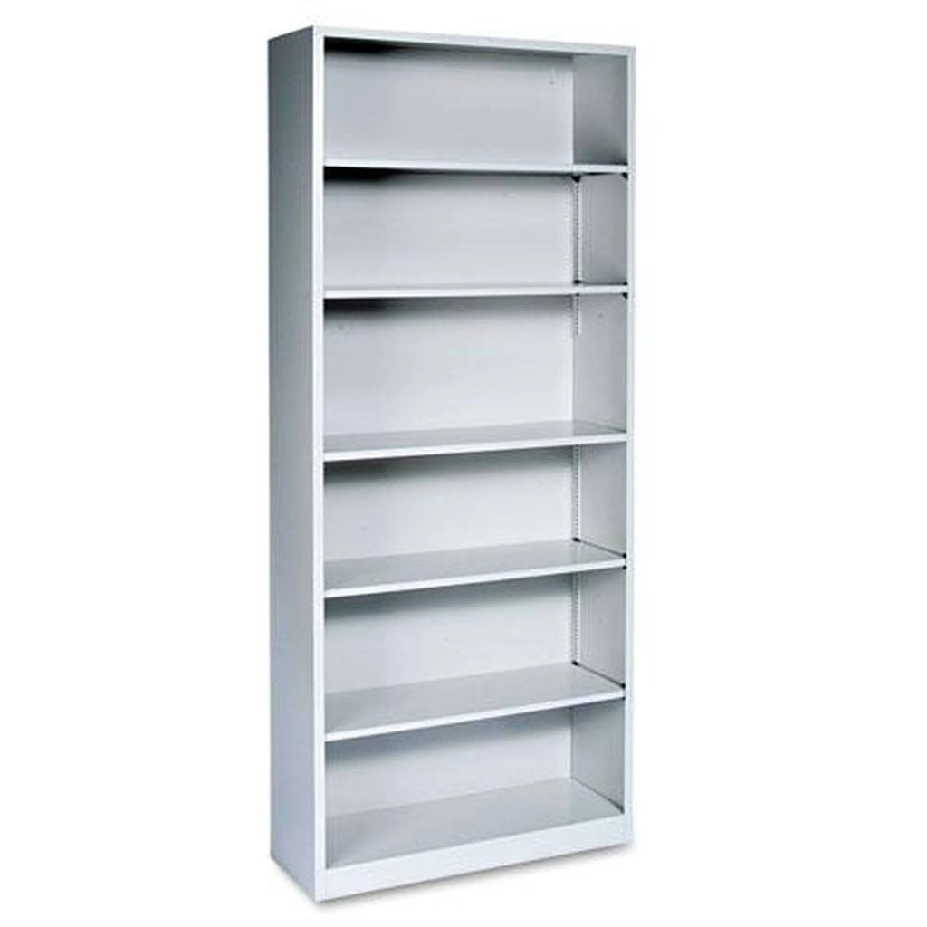 Light Gray Steel Bookcase with 6 Shelves B19820