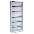 Light Gray Steel Bookcase with 6 Shelves B19820