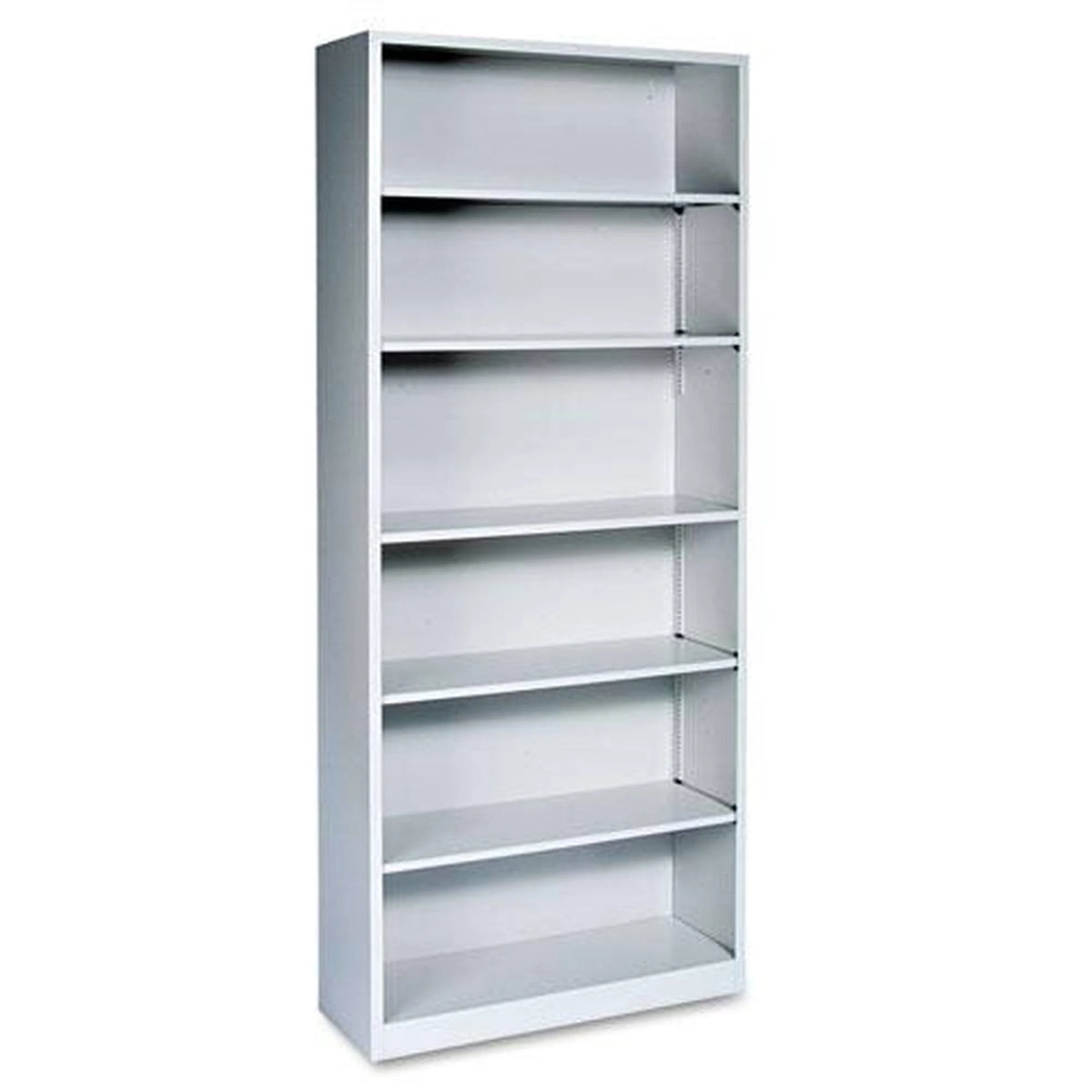 Light Gray Steel Bookcase with 6 Shelves B19820