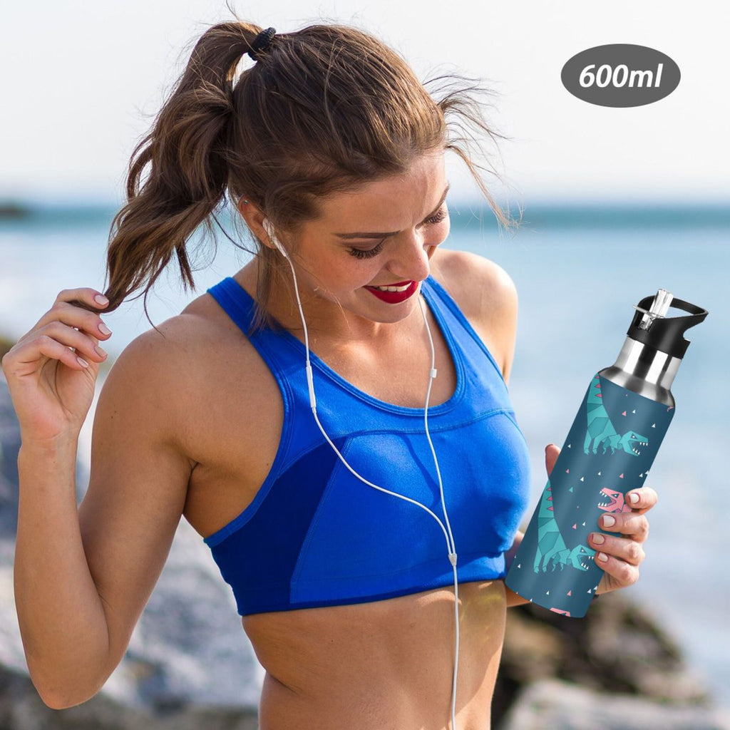 Stainless Steel Water Bottle with Straw Lid Vacuum Insulated 20 OZ G1878