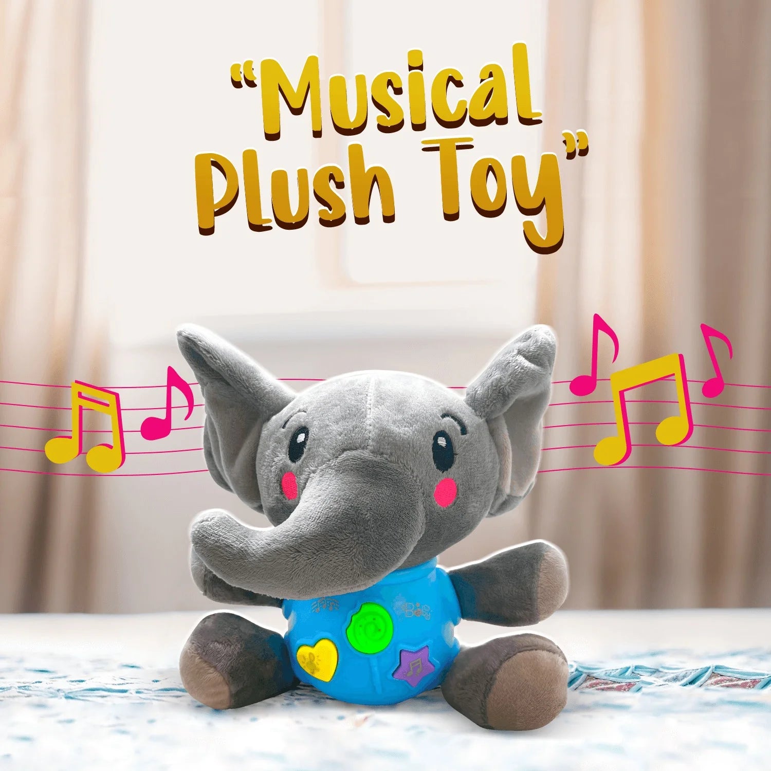 Plush Monkey Music Baby Toys for Infant Toddlers I4805
