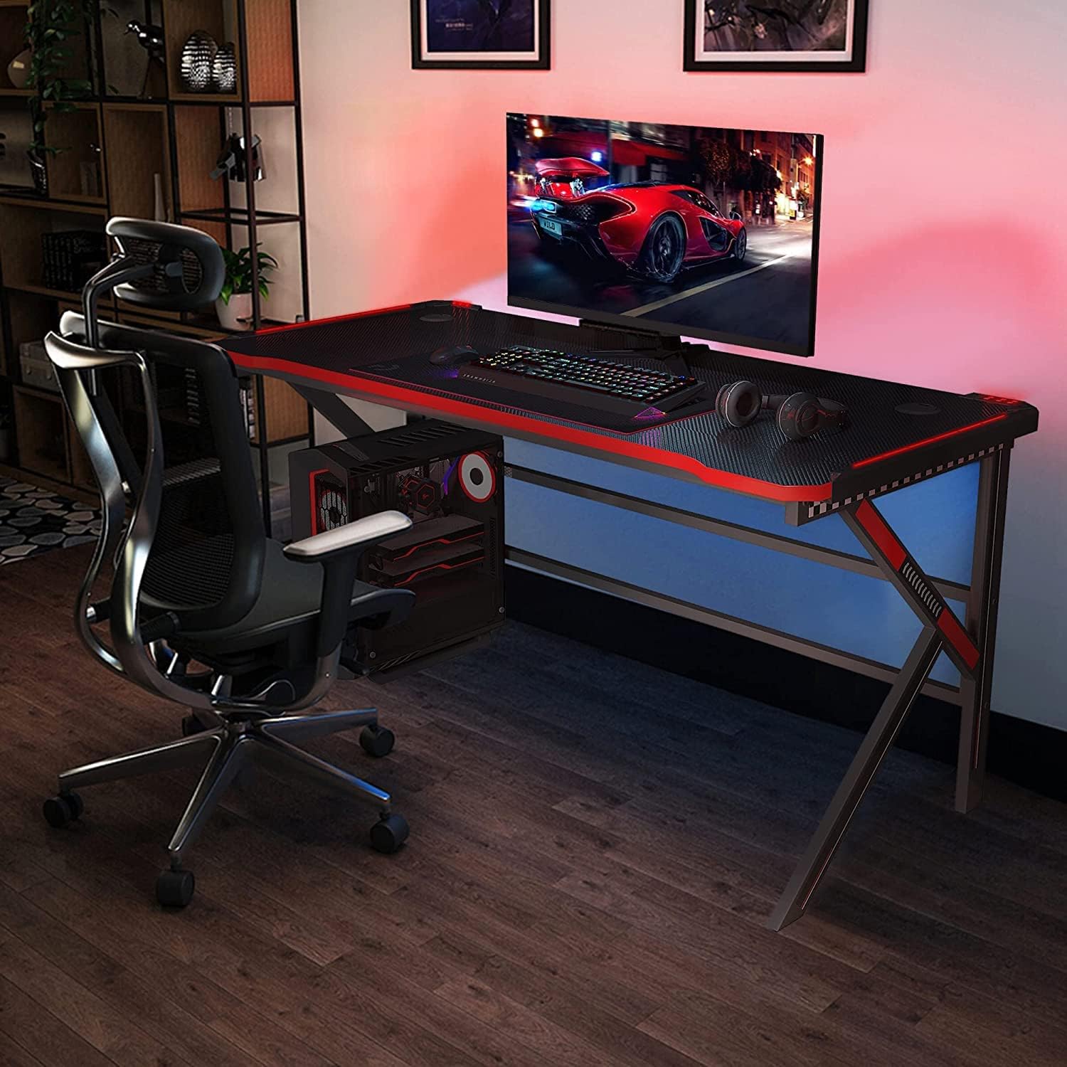 Carbon Fiber Surface Gaming Desk G11620