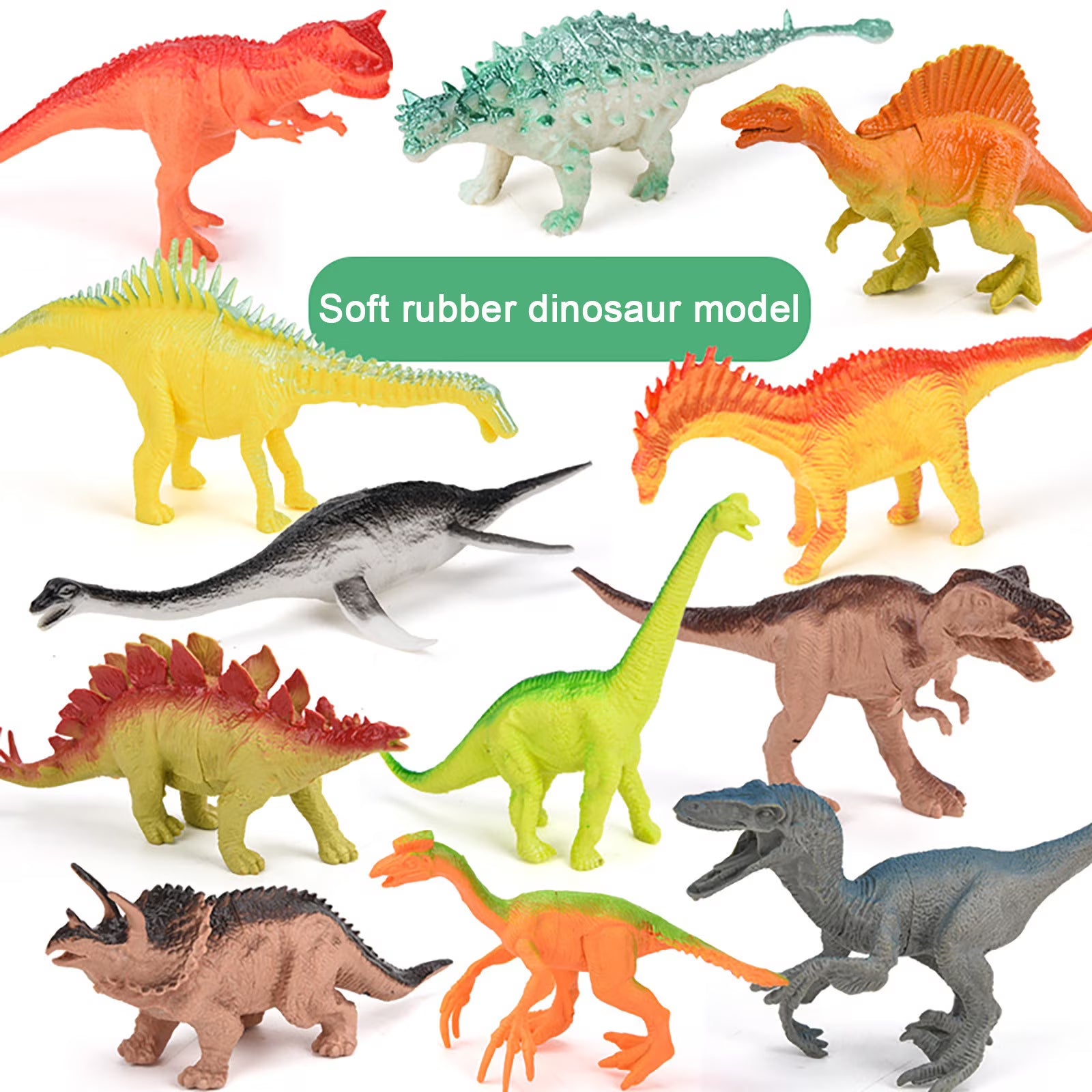 12pcs Large Dinosaur Action Figures Toys F268