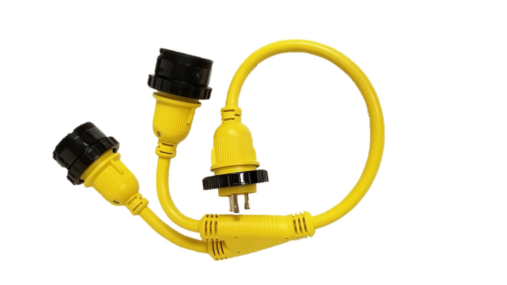 30 Amp Male to (2) 30 Amp Female Shore Power Y-Splitter A5659