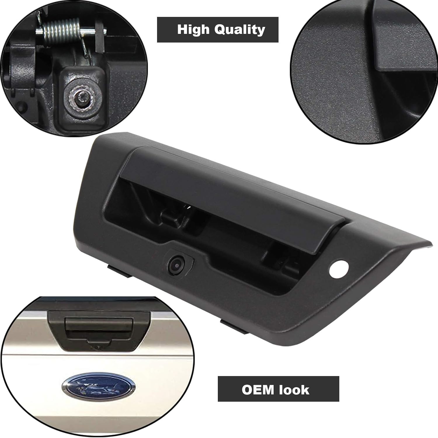 Black Tailgate Handle with Backup Camera W2185