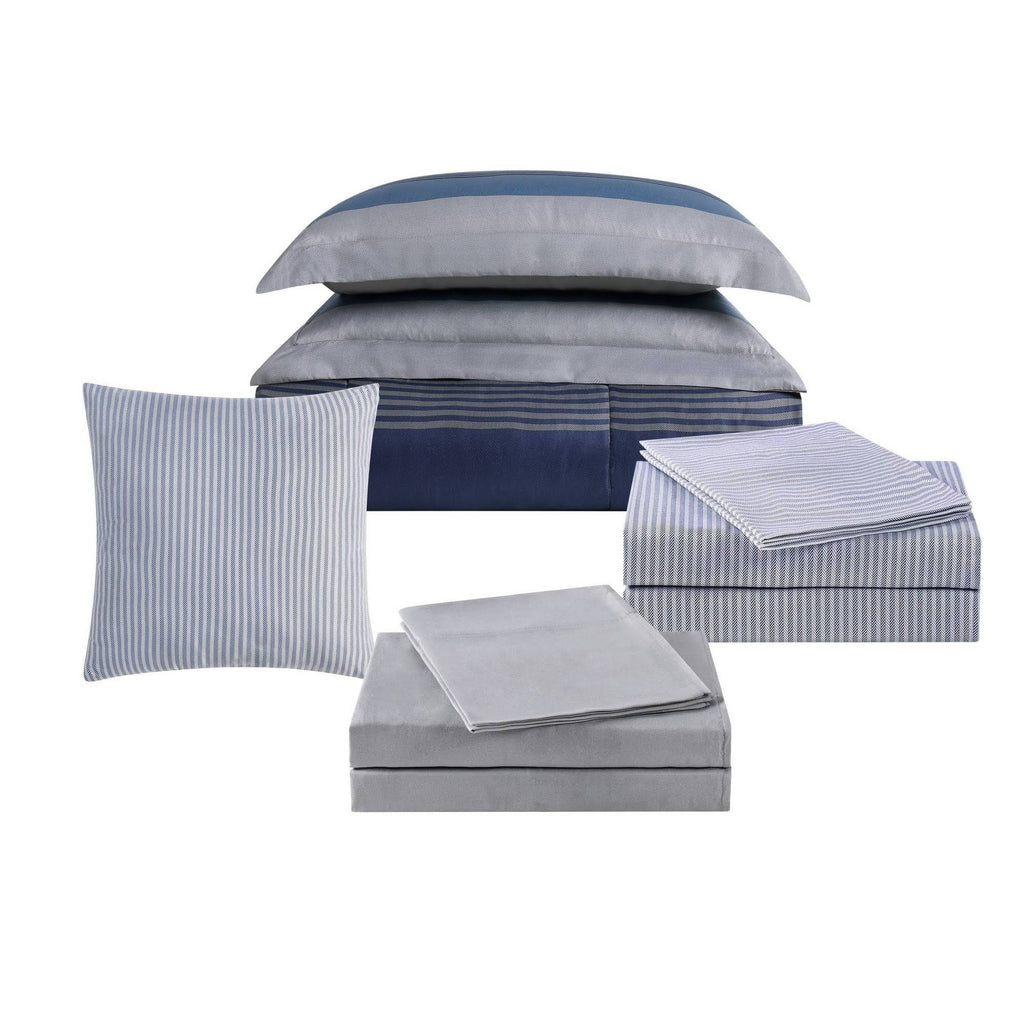 Twin XL Blue Bed in a Bag H3414