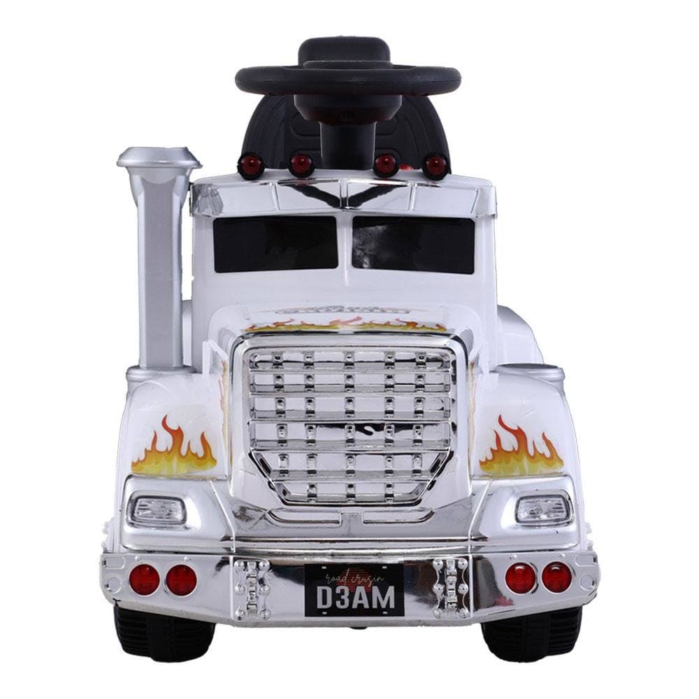 White Ride On Battery Toy Car G5467