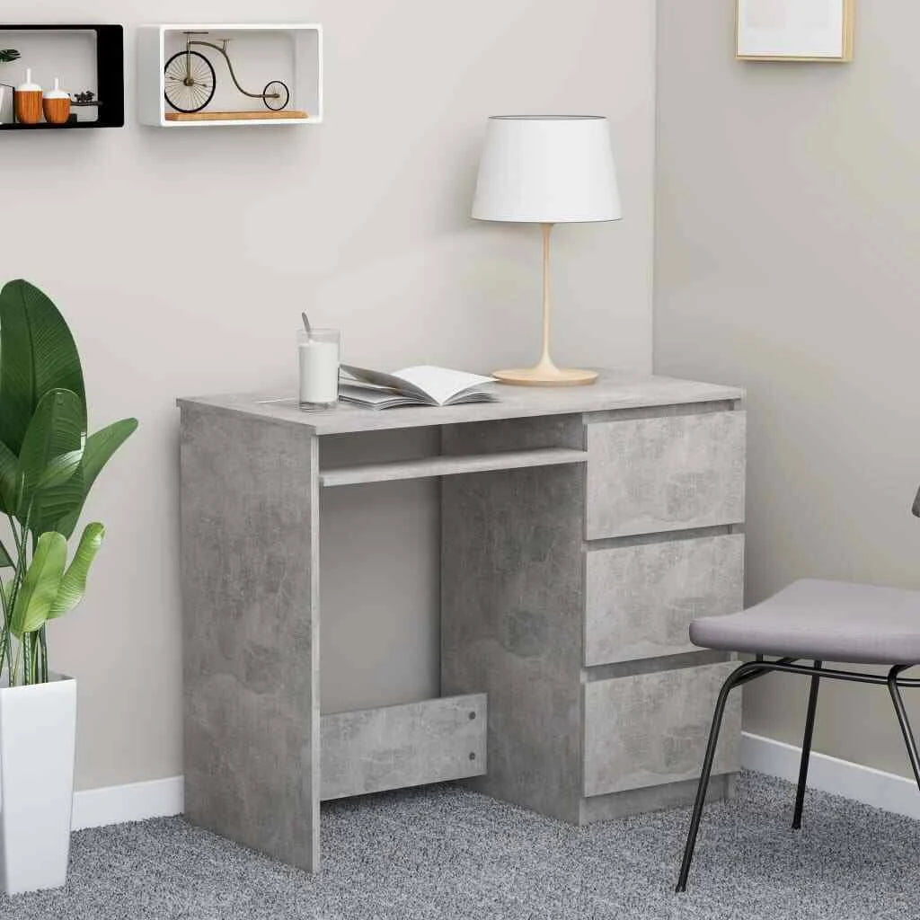 Concrete Gray Chipboard Desk V416223