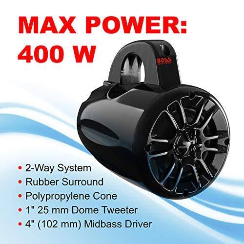 Marine Waketower Speaker System, 400 Watts per Pair V81900