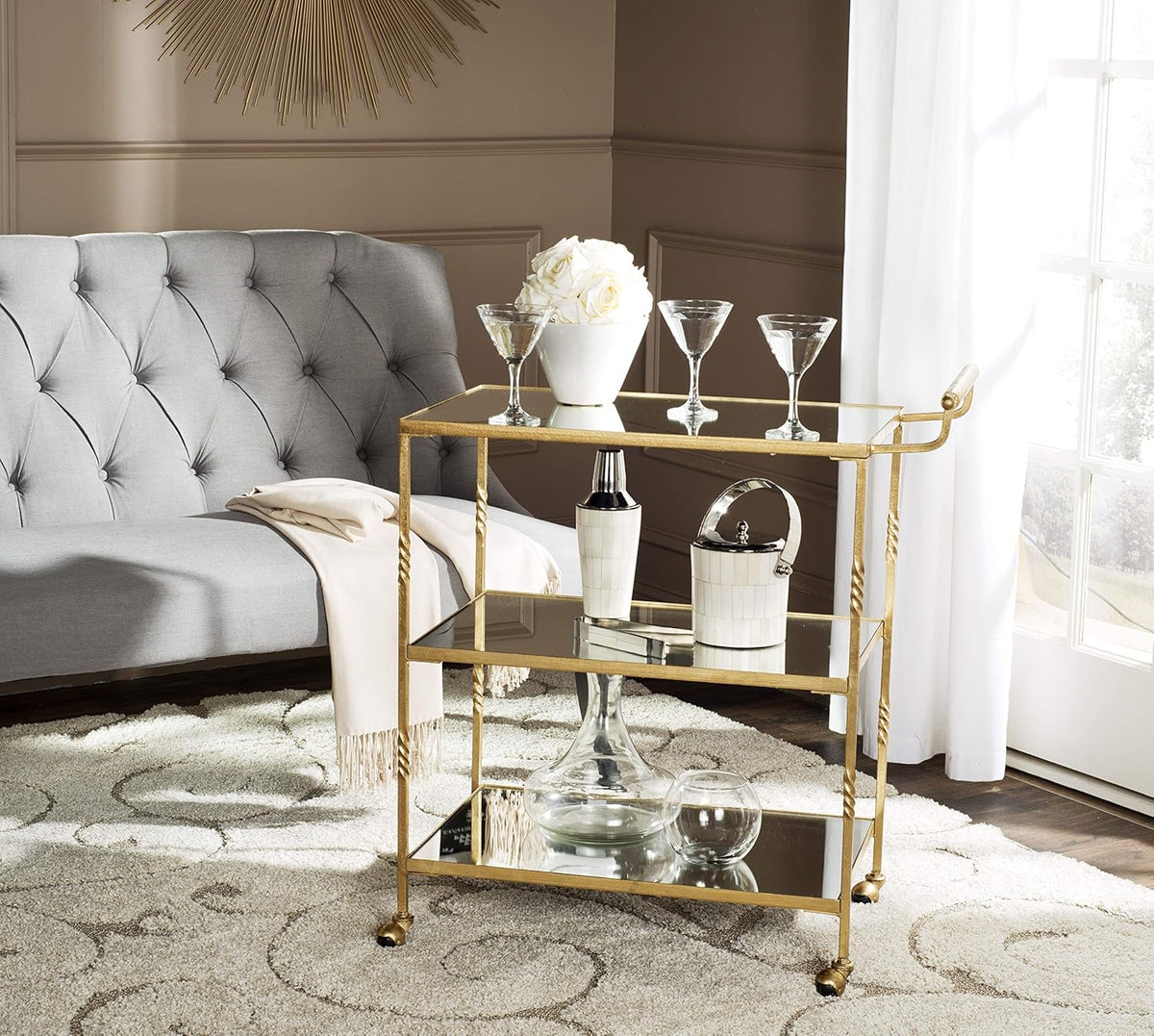 Silver Bar Cart V7892