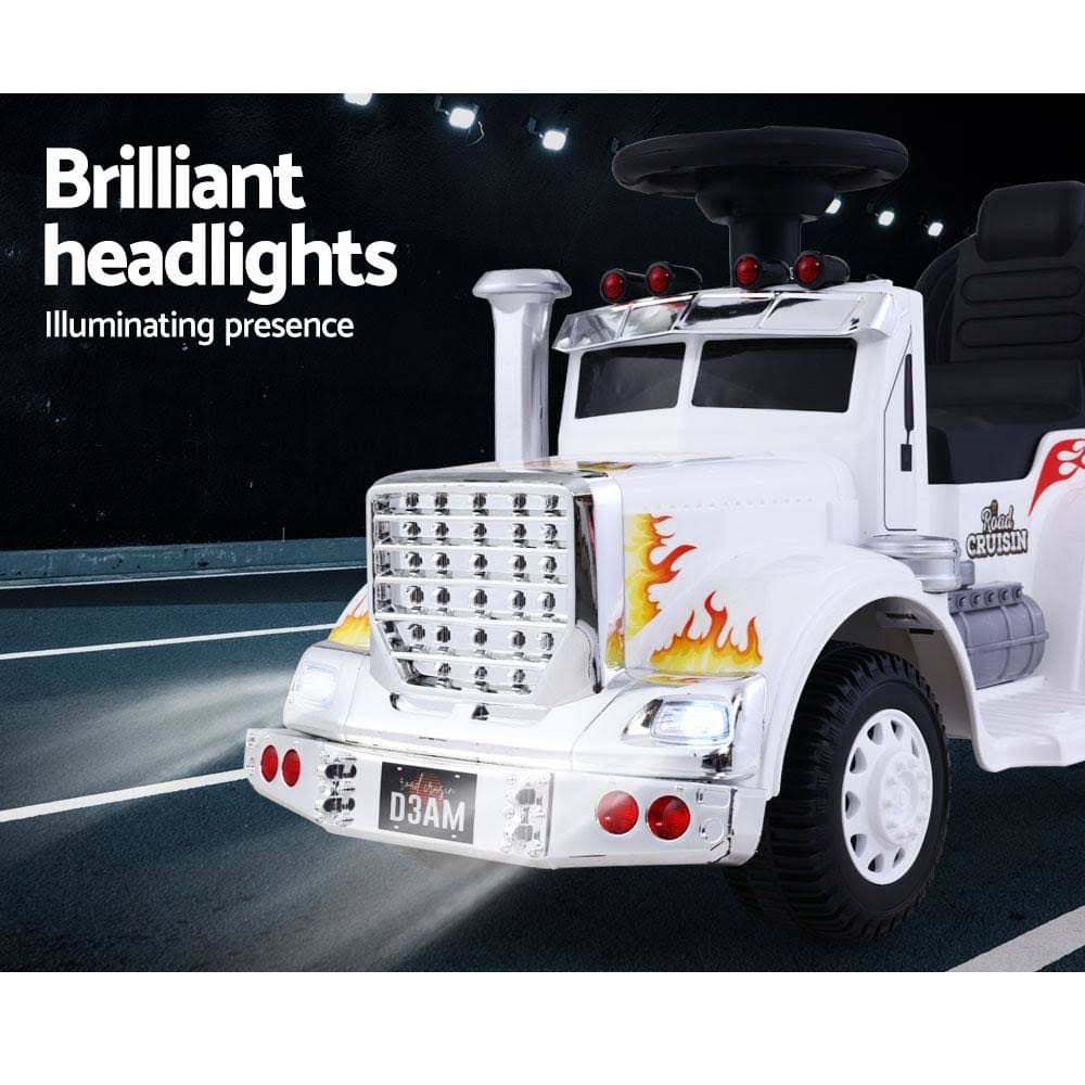 White Ride On Battery Toy Car G5467