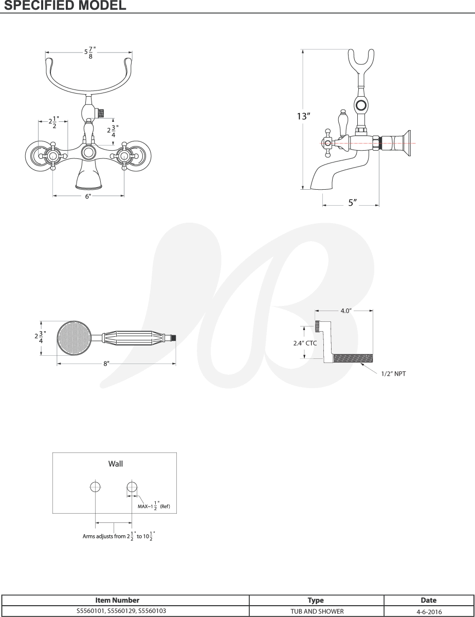 Brass Wall Mount Q67951