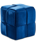 Blue Velvet Ottoman R519