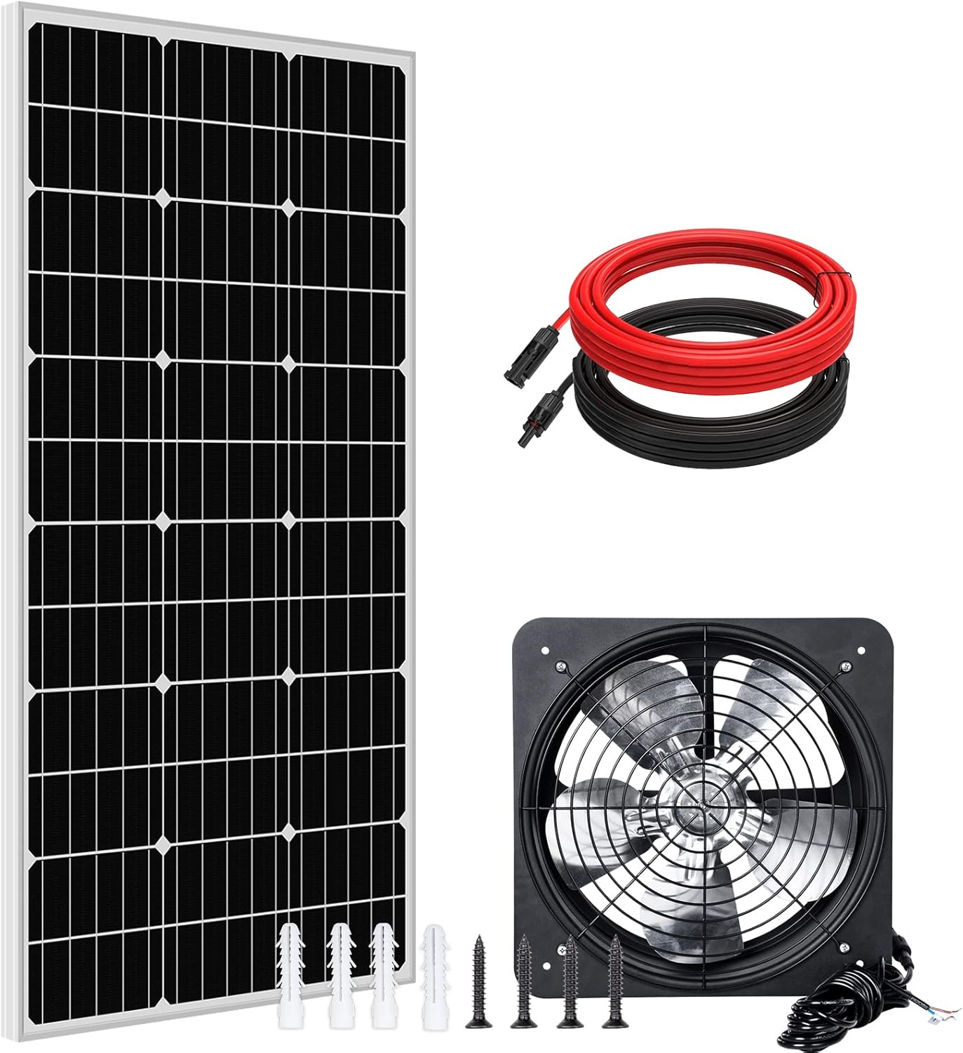 Solar Powered 50-Watt Roof Ventilation Fan Kit R576