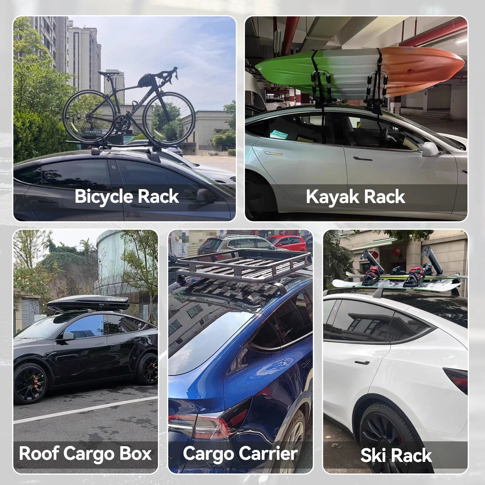 Aluminum Roof Rack Cross Bars for Tesla Model Y 2020-2024 W3920