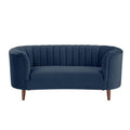 Blue Velvet Love Seat Sofa M9705