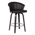Faux Leather Swivel Bar Stool in Brown U3514