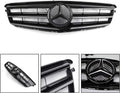 Car Front Grille with LED Emblem Black Y9620