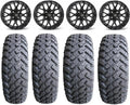 9 Items: 14 Black Wheels and 27 Tires H73093