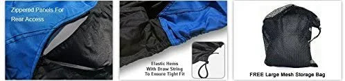 Blue/Black Weatherproof Jet Ski Cover with Trailer Straps & Storage Bag D5952