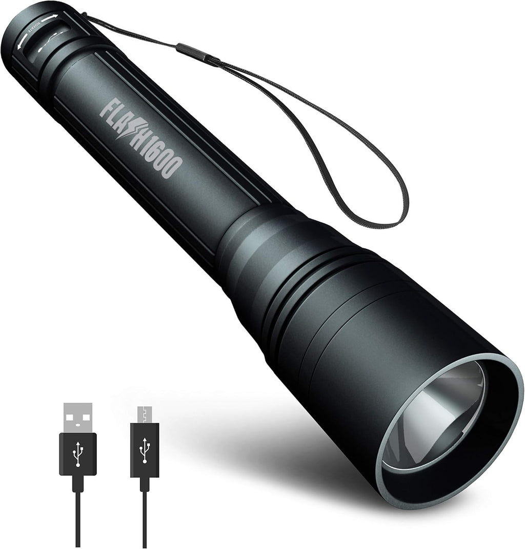 1600 Lumen Rechargeable LED Flashlight, Pack of 2 N119