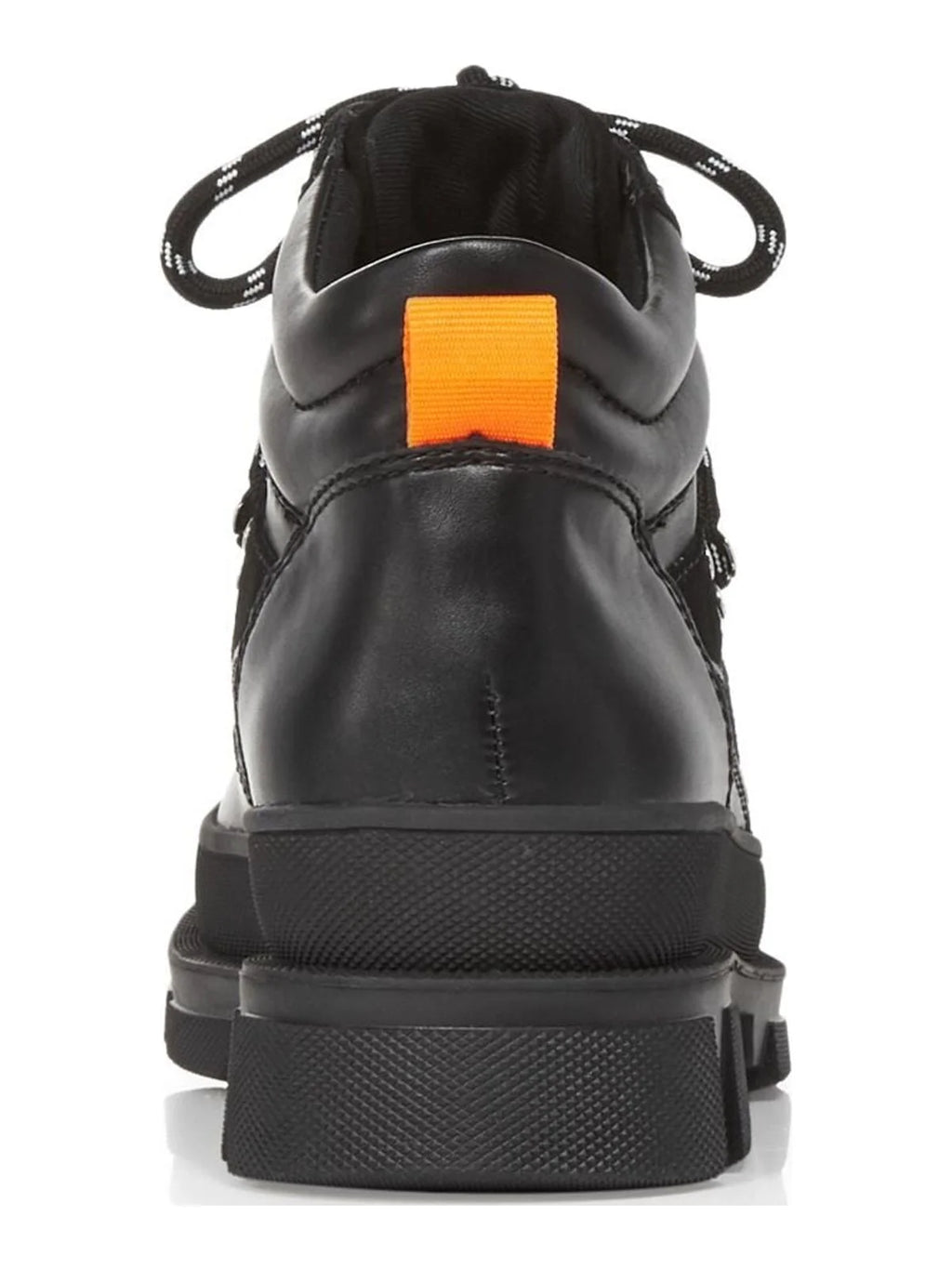 Black Platform Lace-Up Hiking Boots X3016