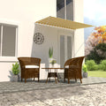 Yellow and White Retractable Awning Z54427