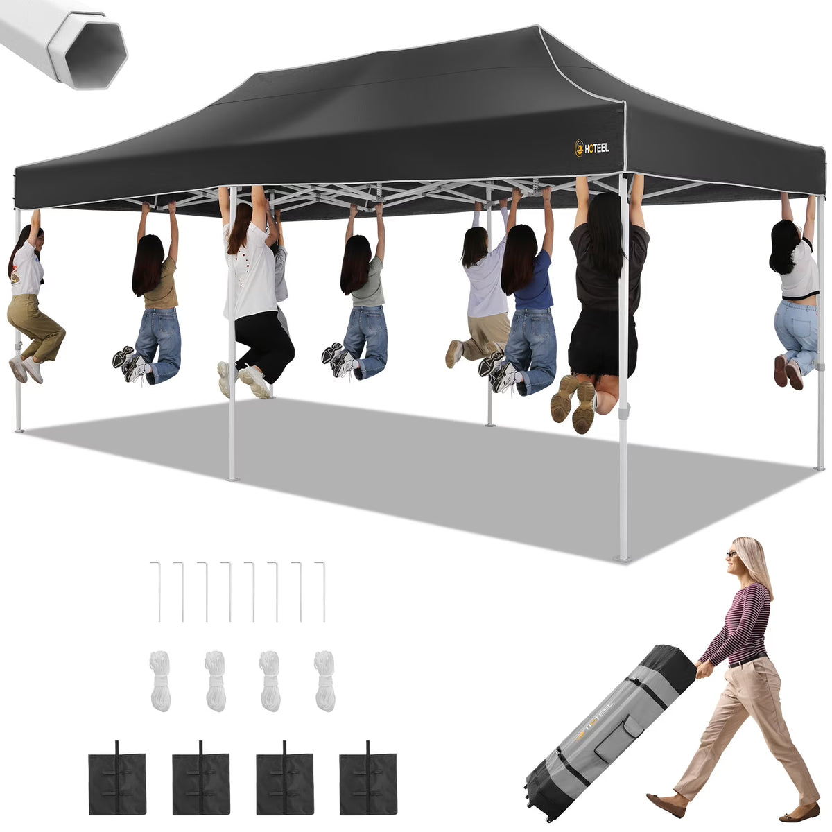 10x20 Pop Up Canopy Tent with Roller Bag M3424