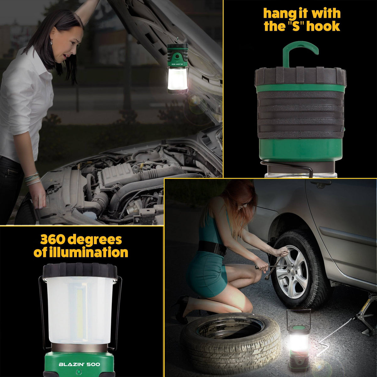 LED Camping Lantern, Battery Operated, 500 Lumen W540563