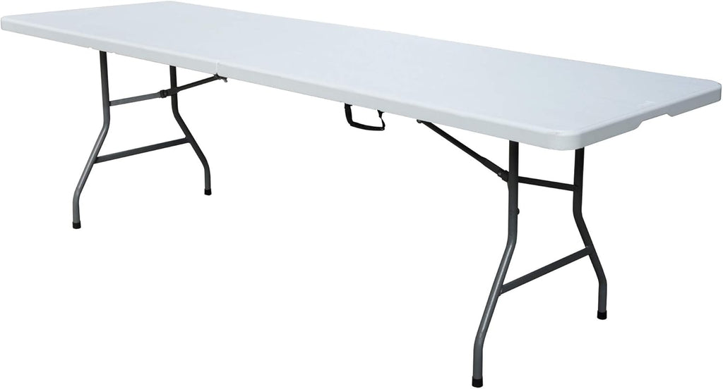 White 8 Foot Plastic Resin Folding Table I944
